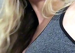 Big ass amateur blonde fucking POV in public