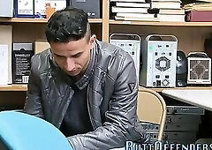 Gay thief swallows load and gets fucked