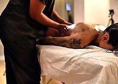 Getting a massage