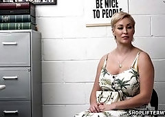Klepto MILF Ryan Keely is caught again Security guard Tommy Gunn tells her that theres footage of her stealing several items as she is trying claim in