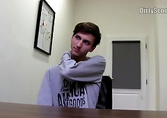 Skinny big-dicked twink dominated in a POV vid