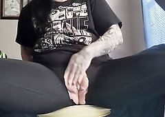 Ftm transguy rubs and fingers moist snatch