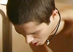 Teen bareback fucking twink butt with his thick cock