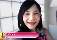 HELLOLADYBOY Japanese Thai t-model Shovels Yam-Sized Hard-On in her Taut Donk