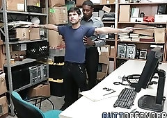 Teen shoplifter cum soaked after bbc raw slamming