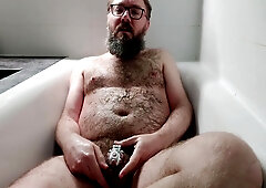 Chastity Locked Bear Self Piss