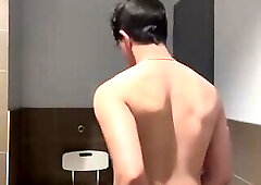 Cute Boy Jerking Off in The Bathroom