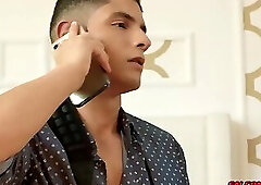 Bastian Karim got facial from photographer Joel Hart