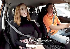 Fakehub - British hottie sucks and fucks after driving lesson