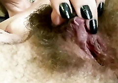 Large clitoris jerking and rubbing unshaved snatch climax free version