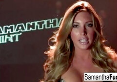 Samantha Plays With A Large Dildo