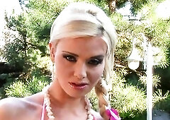 Hawt Blond In Stilettos Caylian Curtis Fingers Her Moist Slit And Its Hawt!