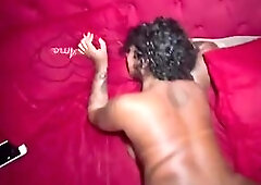 The Instagram celebrity couldn't resist, took off the cock rubber, and asked for cum in her booty.