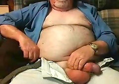 Hairy Grandpa Bear Fondling His Cock 9
