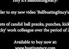 BallbustingStacy Ballbusting Pranks Trailer, Public Humiliation Laughable Dressed Ball Punching Kicking