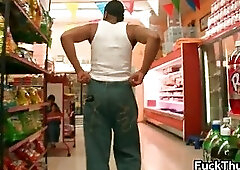 White ass gets dick sucked by thug