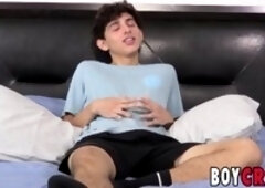 Interview, onanism, cum-shot