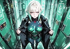 When strict knight armor meets a slothful, private atmosphere, the visual impact is instant! The blond warrior in her breathtaking red-and-green plate