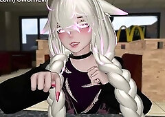 Concupiscent beauty suggests to bounce on it for a burger but this babe's indeed a cute Femboy