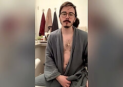 Bulging In My Robe And Jerking Off