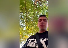 Threesome In The Forest Public Bareback Fuck Hot Polish Boys With Sneakers