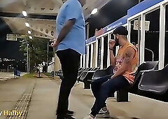 I sucked the driver's dick while waiting for the bus.