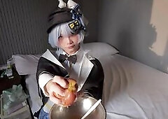 【Magical Cutie Witch Trials】Cute Large-Dicked Femboy Cosplay, Tachibana Sherii Gets Screwed with and Jizz flow