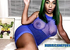 I don't have everything except for how admirable I MUTHAFUCKIN LOOKED IN THIS GREEN BUTT HAIR and the Violet Beauregarde blue fishnet suit with m