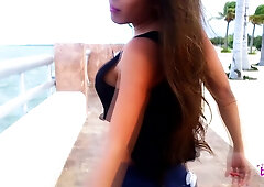 FLashing near the beach