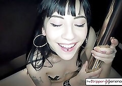 Great looking pole dancer is also a stripper and likes to have sex with her fans