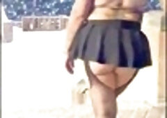Public flashing, milf, bare