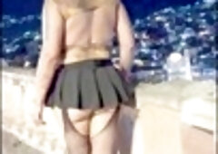 Public flashing, milf, bare