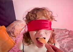 Fastened up and Blindfolded, My Roommate Bangs Me and My Boyfriend Nearly Catches Us