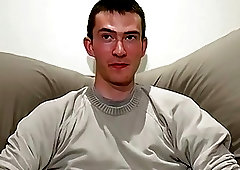 Solo jerking off with young British stud