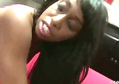 Darksome-skinned hotty is so wonderful at shaking her butt that babe gets an booty jizz flow