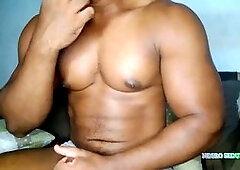 Muscular, average body, small cock