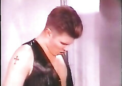 Lisa is group-fucked on a fouton.