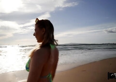 Sahara Skye's Beach Hike Ignites Wild Heat