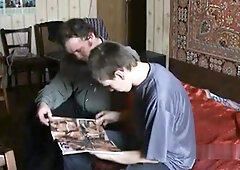 Russian twink breeds dad