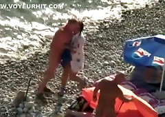 Real swingers at a nudist beach