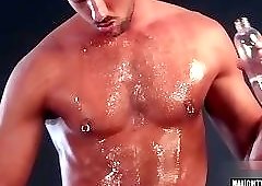 Muscle gay sex and cumshot