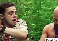 Twink scout having affair with his scout Master