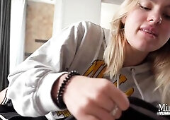 Cute Nerd Student Gives Her Twat For Creampie