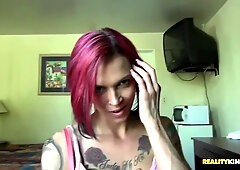 Girl With Pink Hair Sucked Cock With Anna Bell Peaks