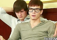 Twink cock riding action with anal fun after cock sucking