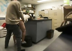 CAUGHT screwing my boss in the storage room at office Christmas party