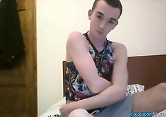 Michael Wyatt fingers himself and masturbates solo