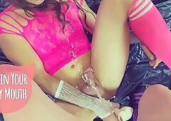 Pissing And Dildoing My Sissy Lesbian Girlfriend