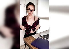 Strict teacher after class… but maybe not so strict after all ???? Short costume, high heels, and a lesson u won’t forget. Did u finish your homew