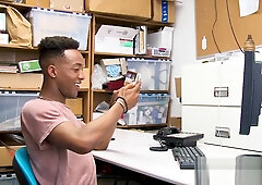 Black perp blackmails Officer and anal fucked bareback